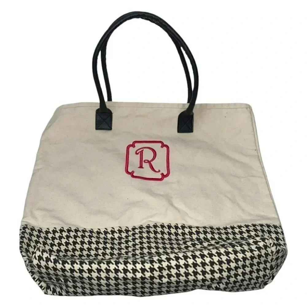 Monogram‎ “R” canvas tote